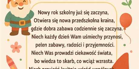 ŻYCZENIA NA NOWY ROK PRZEDSZKOLNY